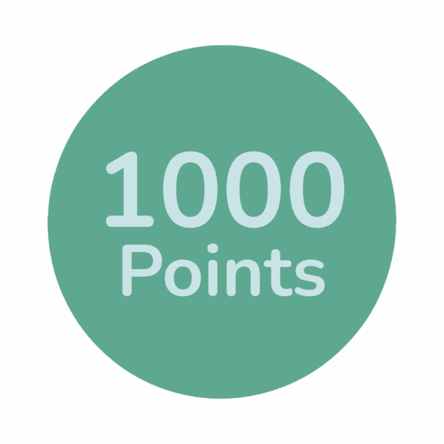 Reached 1000 points