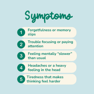 Common brain fog symptoms checklist for spoonies